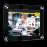 Fenster-Kreidetafel schwarz A3 mit Saugnäpfen A3 UV Resitent - Doppelseitig