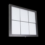 LED  Informations Display -  LED-Beleuchtung - Stahl- Fernbedienung - für 6 x A4 Seiten (exkl. Pfosten und Fuß)