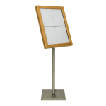 LED  Classic Informations Display  Teak 4xA4 (A2)- freistehend oder Wandmontage - Hartholz mit Glasfenster -  inkl. 5m Kabel oder Securit AKKU (nicht inkl.) - 53x70x6cm (exkl. Pfosten und Fuß)
