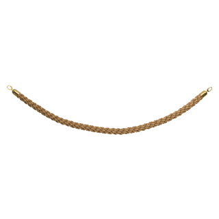 Classic gedrehte Kordel für Absperrpfosten - BRONZE mit vergoldeten Endstücken - 150cm