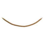 Classic gedrehte Kordel für Absperrpfosten - BRONZE mit vergoldeten Endstücken - 150cm