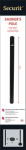 Aschenbecher Pfosten - Schwarz lackierter Stahl 100cm (Fuß nicht inkl.)