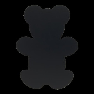 Silhouette Kreidetafel "BEAR" inkl. 1 Kreidestift und Wand Klettverschlusskleberstreifen