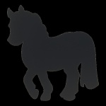 Silhouette Kreidetafel HORSE inkl. 1 Kreidestift und Wand...