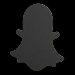 Silhouette Kreidetafeln "SOCIAL MEDIA" - 4er-Set mit Facebook, Instagram, Twitter und Snap Chat - inkl. 1 Kreidestift und Wand Klettverschlusskleberstreifen