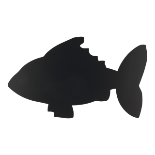 Silhouette Kreidetafel "FISH" inkl. 1 Kreidestift und Wand Klettverschlusskleberstreifen