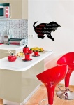 Silhouette Kreidetafel "CAT" inkl. 1 Kreidestift und Wand Klettverschlusskleberstreifen