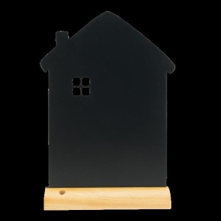 Silhouette Tischkreidetafel "HOUSE" , inkl. Holzfuß und 1 Kreidestift
