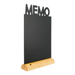 Silhouette Tischkreidetafel MEMO, inkl. Holzfuß und 1...