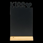 Silhouette Tischkreidetafel KISS, inkl. Holzfuß und 1...