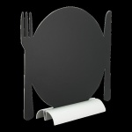 Silhouette Tischkreidetafel "PLATE", inkl. Holzfuß und 1 Kreidestift