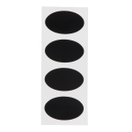 Selbstklebender Kreidetafelsticker "OVAL"  Farbe: Schwarz