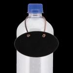 Flaschenhals Etiketten schwarz, oval, 6 Stk.
