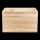 Holzbox / Tablecaddy mit Kreidetafelflächen an den kurzen Seiten, in flacher Verbackung und in 2 Minuten selbst zusammen zu setzten Farbe: Braun