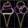 Eiscreme XXL Neon leuchtend (Ice Cream) Höhe:120cm