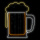 Bierkrug XXL Neon leuchtend (Beer Mug) Höhe: 117cm