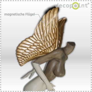 Engel Mannequin mit magnetisch abnehmbarem goldenen Flügel, Größe:165cm