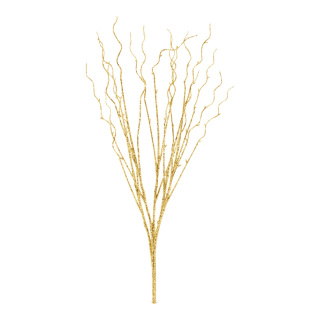 Zweig mit Glitter Kunststoff Größe:70cm,  Farbe: gold