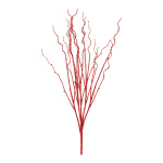 Zweig mit Glitter Kunststoff Größe:70cm,  Farbe: rot