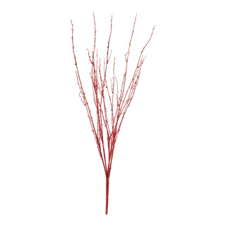 Zweig mit Glitter Kunststoff     Groesse:95cm    Farbe:rot
