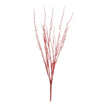 Zweig mit Glitter Kunststoff Größe:95cm,  Farbe: rot
