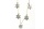 Girlande mit 5 Schneeflocken, silber, Länge 140cm
