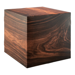 Cube à motif »Bois« Croix carton intérieur pour stabilisation, haute qualité impression et matériel, 450g/m²,en carton, pliable     Taille: 32x32x32cm    Color: brun