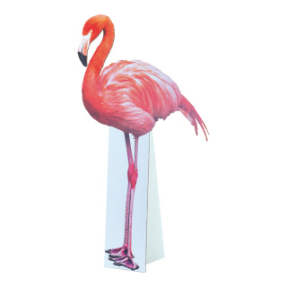 Cut-out "Flamingo" avec support en carton pliable en carton Color: coloré Size: 42x75cm