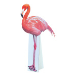Cut-out Flamingo, mit klappbarer Pappstütze, Größe:...