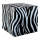 Cube à motif " Zèbre " Croix carton intérieur pour stabilisation haute qualité impression et matériel Color: noir/blanc Size: 32x32x32cm