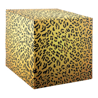 Cube à motif " Gépard " Croix carton intérieur pour stabilisation haute qualité impression et matériel Color: brun/blanc Size: 32x32x32cm