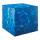 Cube à motif »Eau« Croix carton intérieur pour stabilisation, haute qualité impression et matériel, 450g/m²,en carton, pliable     Taille: 32x32x32cm    Color: bleu/blanc