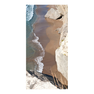 Motif imprimé "Baie de baignade" tissu  Color: beige Size: 180x90cm