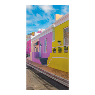 Banner "Colorful houses" fabric - Material:  - Color: multicoloured - Size: 180x90cm