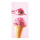 Banner "Rasberry ice cream"  - Material: made of paper - Color: pink - Size: 180x90cm