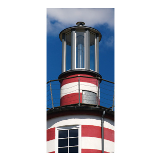 Motivdruck "Leuchtturmspitze", Papier, Größe: 180x90cm Farbe: rot/weiß/blau   #