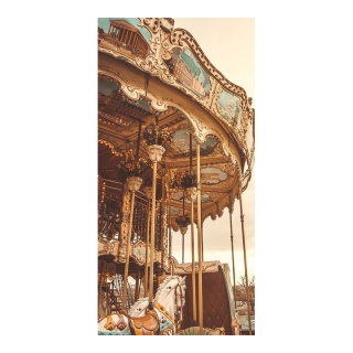 Banner "Nostalgic merry-go-round" paper - Material:  - Color: natural - Size: 180x90cm