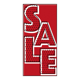 Motivdruck "Sale 3" aus Stoff   Info: SCHWER ENTFLAMMBAR