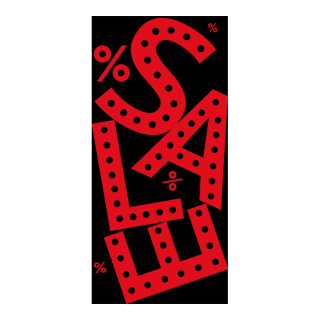 Motif imprimé "Sale 2" papier  Color: rouge/noir Size: 180x90cm