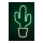 Motif LED " Cactus " avec oeillets pour montage mural pour usage intérieur alimentation 2m Color: jaune/vert Size: 47x26cm