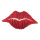 Lèvres avec oeillets de suspension, en bois     Taille: 90x46cm    Color: rouge