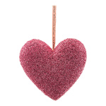 Heart with hanger covered with glitter fabric, made of...