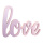 Lettrage »LOVE« pose libre, en bois     Taille: 60x40cm    Color: rosé
