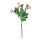 Bunch of roses 2-fold, with 6 rose flower heads, artificial     Size: 33cm    Color: rose/green