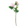 Rose 3-fach, mit Blüte und 2 Knospen, künstlich     Groesse: 46cm    Farbe: pink/grün