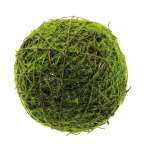 Natural wicker ball with artificial moss Ø: 16cm Color:...