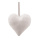 Coeur avec cintre recouvert de plumes, en mousse dure     Taille: H: 15cm    Color: blanc