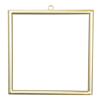 Metallrahmen quadratisch, mit Hänger, zum dekorieren     Groesse: 30x30cm - Farbe: gold