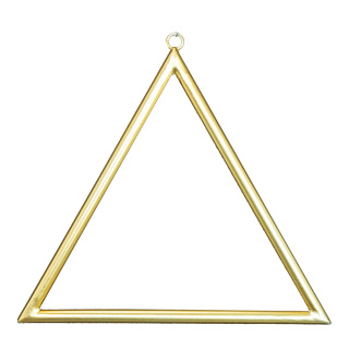 Metallrahmen dreieckig, mit Hänger, zum dekorieren     Groesse: 30x30cm - Farbe: gold