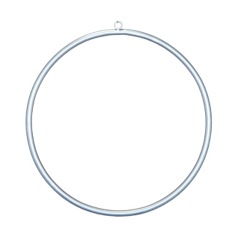 Cadre métallique circulaire avec cintre pour décorer Color: argent Size: Ø 45cm